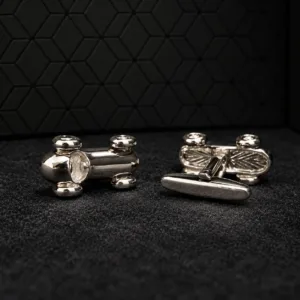 Chrome Race-Car Cufflinks