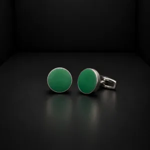 Emerald Matt Green Cufflinks