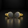 Luxe Gold and Charcoal Cufflinks