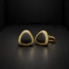 Luxurious Gold-Trimmed Triangle Cufflinks