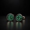 Luxury Emerald Floral Cufflinks