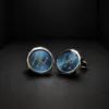 Moody Blue Gearshift Cufflinks