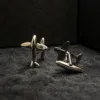 Polished Airplane Cufflinks