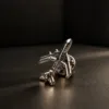 Polished Silver Airplane Lapel Pin