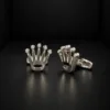 Regal Silver Crown Cufflinks