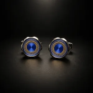 Royal-Blue-and-Silver-Cufflinks