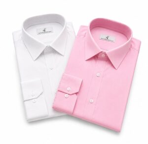 White Signature Twill Shirt - Pack of Two (White + Pink)